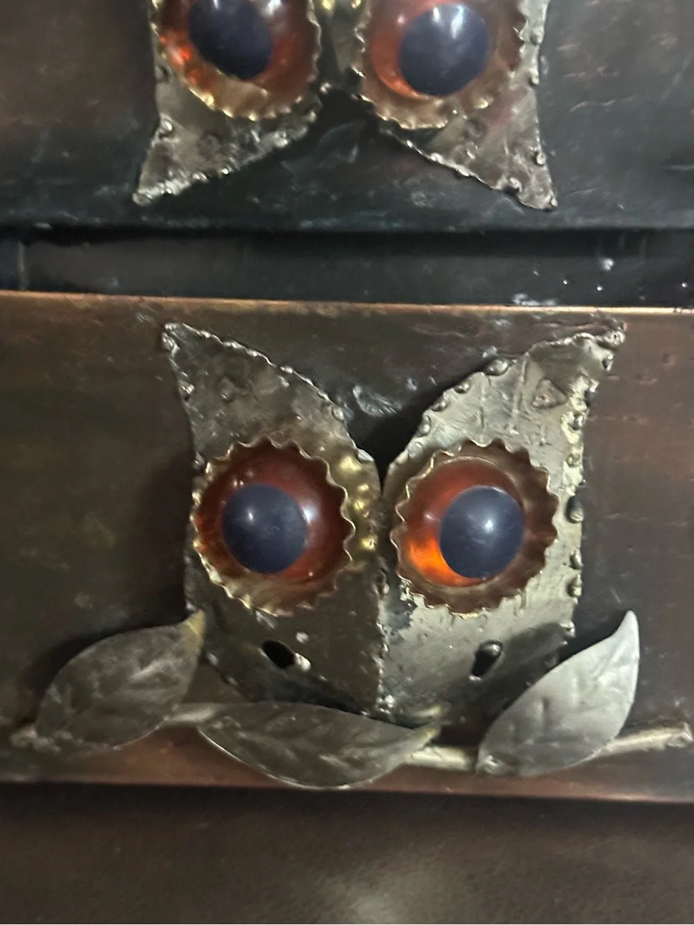 Wall-Mount 3-Tier Owl Mail Organizer vintage.